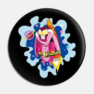 Astronaut Rabbit Outer Space Pin