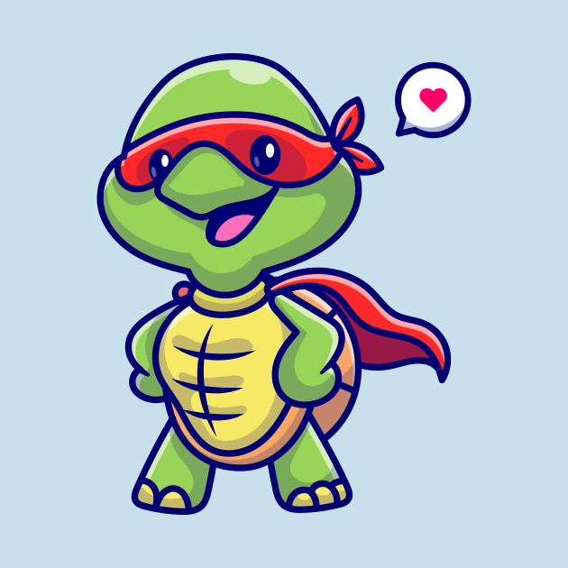 Cute Turtle Super Hero Cartoon by Catalyst Labs