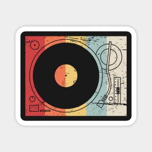 Retro 70s Record Player Magnet