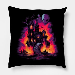 Pixel Art Transylvania Night Pillow
