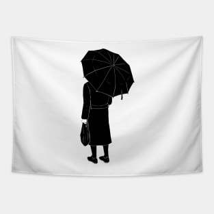 Orthodox jew under umbrella Tapestry