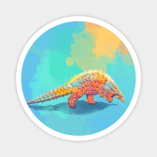 Armored Cuteness - Pangolin Illustration Magnet