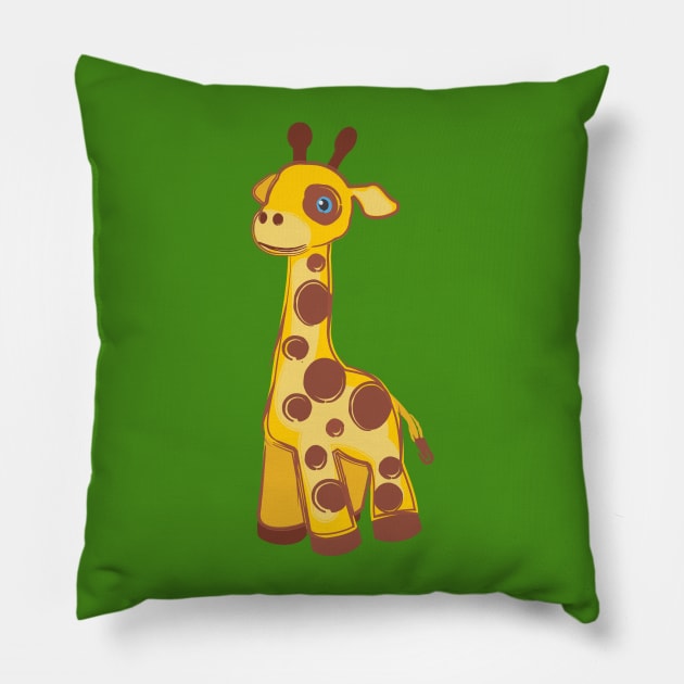 Baby Giraffe Pillow by evisionarts