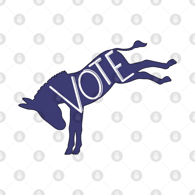 Vote Democrat Party Blue Donkey by Gsallicat