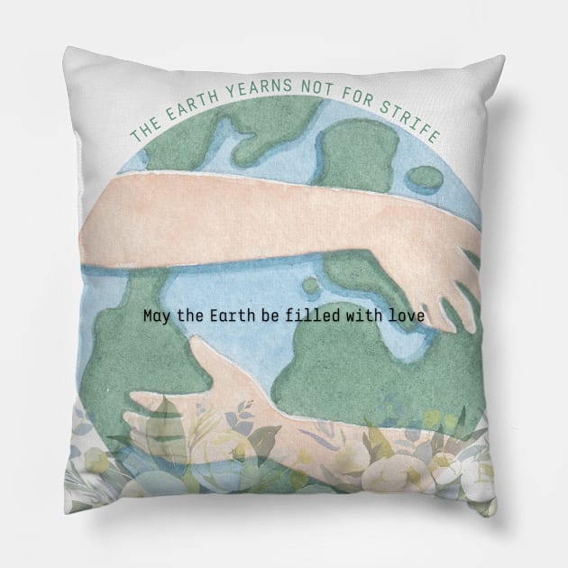 Earth's Embrace: The Floral Melody Design Pillow by Lu's Hideaway