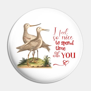 Birds Illustration with Friendship Text Pin