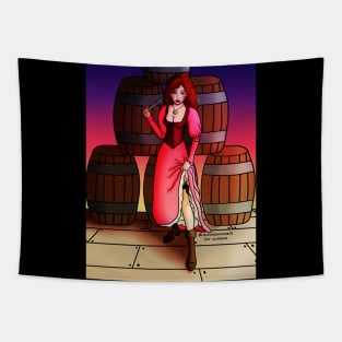 We Want's The Red Head Pirate Queen Tapestry