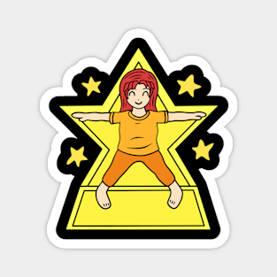 Yoga star pose Magnet