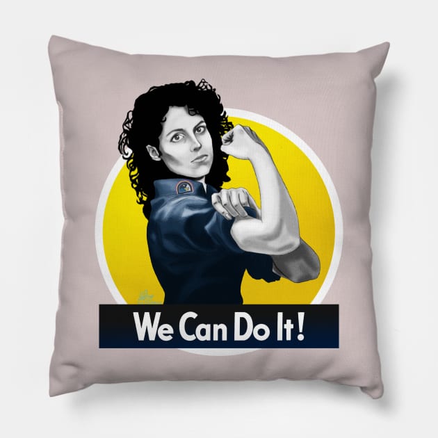 Ripley the Riveter Pillow by kazoomoo