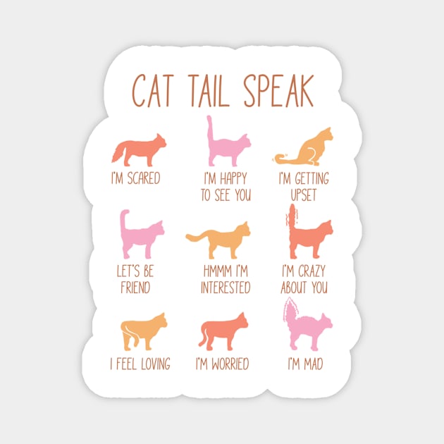 Cat mama Cat tail translation Magnet by Positively Petal Perfect 