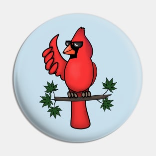 Mr. Cool Cardinal (Small Design) Pin