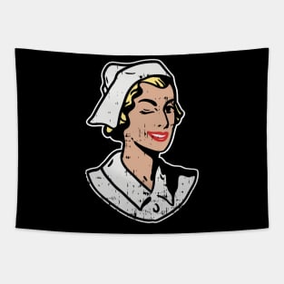 Retro Vintage Nurse Tapestry