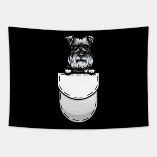 Miniature Schnauzer Pocket Dog Tapestry