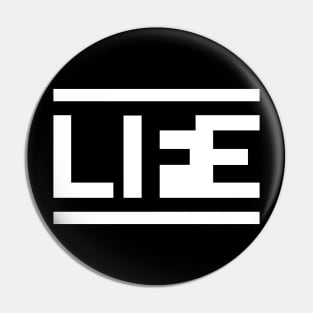 Life Typography Pin