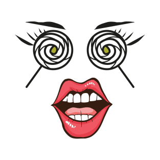 Portrait Of A Girl With Lollipop Eyes T-Shirt