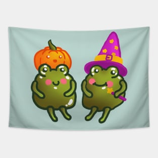 Goblincore Aesthetic Cottagecore Stupid Cute Frog -Halloween- Mycology Fungi Shrooms Mushrooms Tapestry