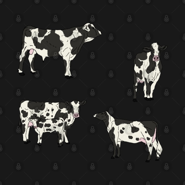 Holstein Cows Pattern Transparent by TrapperWeasel