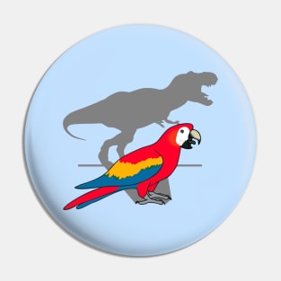 t-rex scarlet macaw Pin