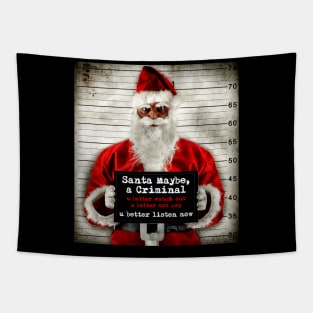 Santa Maybe, a Criminal Cover Art Tapestry