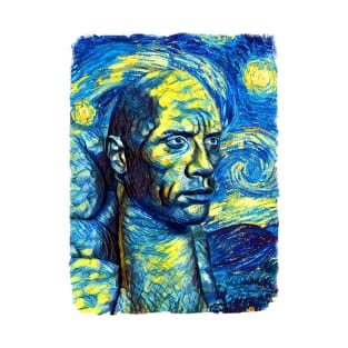 THE ROCK Van Gogh Style T-Shirt