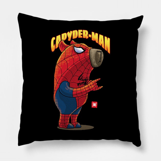 CAPYDER-MAN Pillow by Qalbi studio