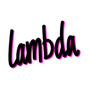 Greek Alphabet: lambda (black-pink) T-Shirt