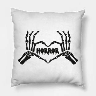 Horror skeleton heart Pillow