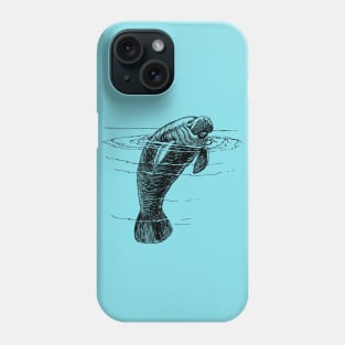 Cute manatee Phone Case