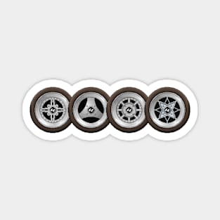 Classic JDM Wheel Combo Pixelart Magnet