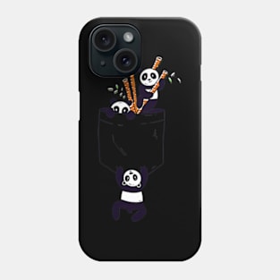 Pandas In Pocket Minimalist Panda Phone Case