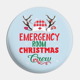 Emergency room christmas crew er nurse gift Pin