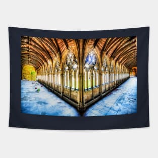 Lincoln Cathedral Cloisters In Colour Tapestry