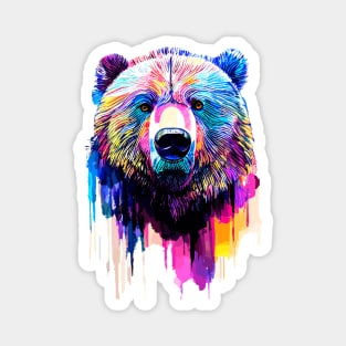 Bear Grizzly Wild Nature Animal Colors Magnet