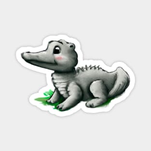 Cute Alligator Drawing Magnet