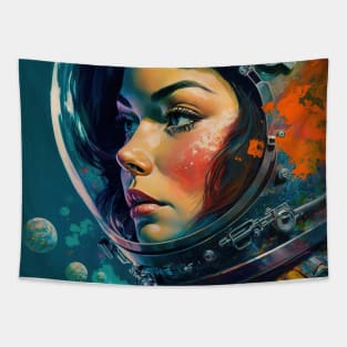 We Are Floating In Space - 18 - Sci-Fi Inspired Retro Artwork Tapestry