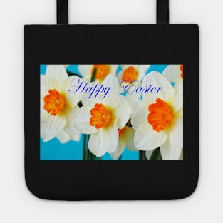 Narcissus  'Barrett Browning'   Daffodil Happy Easter message Tote