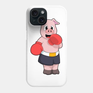 Pig as Boxer at Boxing Phone Case