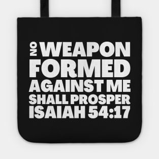 Prophet Isaiah 54-17 No Weapon Formed Against Me Tote