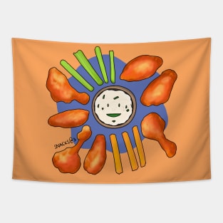 Buffalo Wings with dipping sauce Tapestry