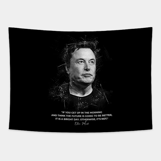 Elon Musk Tapestry by Creativedy Stuff