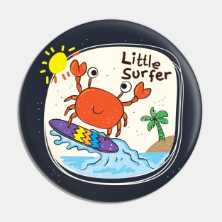 crab little surfer Pin