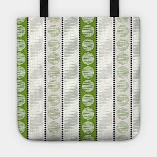 Simple green lines and circles Tote