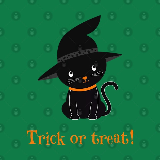 Halloween Trick Or Treat Black Cat by holidaystore