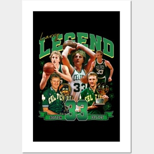 Larry Bird For Three Poster for Sale by RatTrapTees