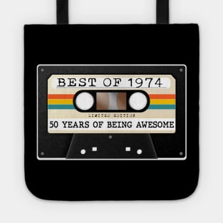 Funny Best of 1974 50th Birthday Cassette Tape Vintage Tote