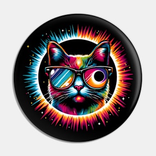 Eclipse Gazer - The Cosmic Cat Pin