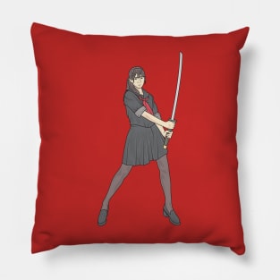 Katana Schoolgirl Pillow