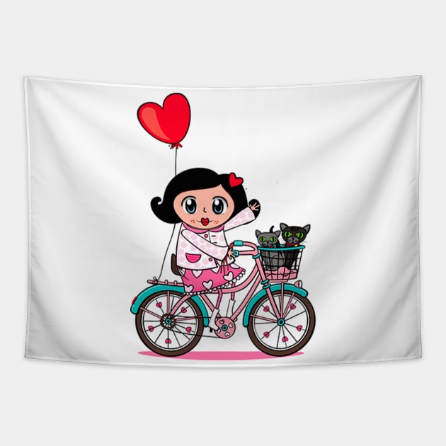 Pink Doll Tapestry by Colorspt