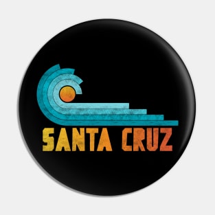 Surfing Santa Cruz Retro Vintage Pin