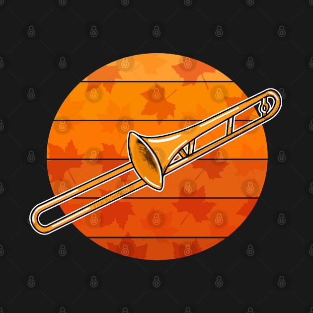 Fall Trombone Trombonist Brass Musician Autumn by doodlerob